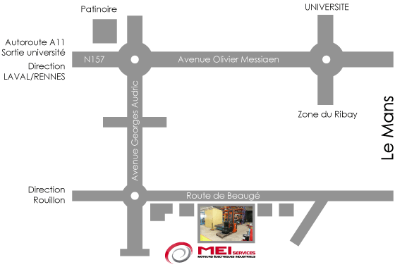 plan d'accès MEI-Services